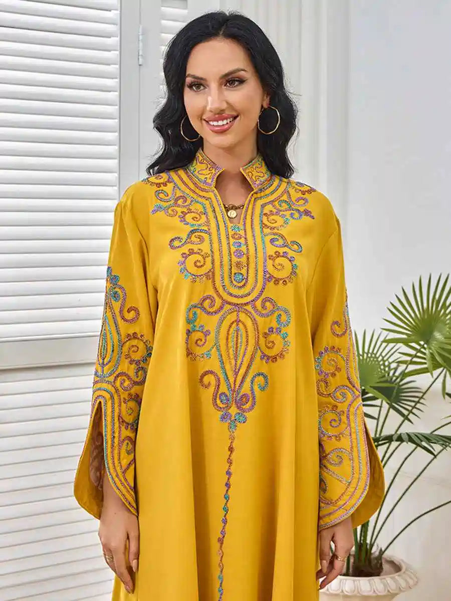 Rope Embroidery Eid Caftan Kaftan Dress #25MT228