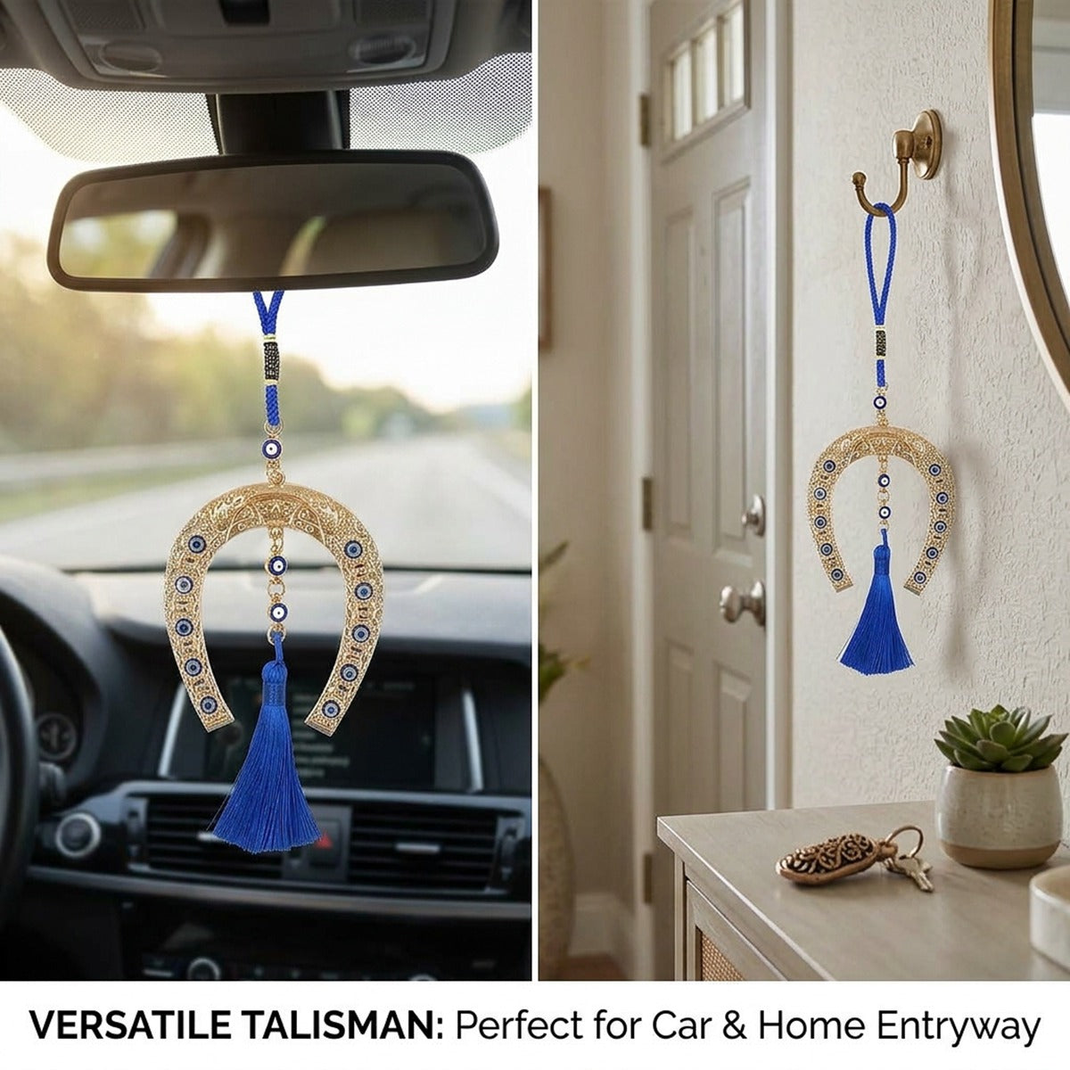 Blue Evil Eye Decor Wall Hanging Ornament Door Hanger Home Protection #EBE22