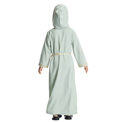 Middle East Arab Girl Hooded Abaya Dress
