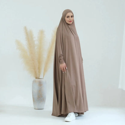 عباية صلاة طويلة من قطعة واحدة مع غطاء للرأس #25628