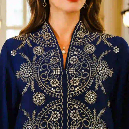 Eid Sequins Embroidery Caftan Kaftan Dress #25S021