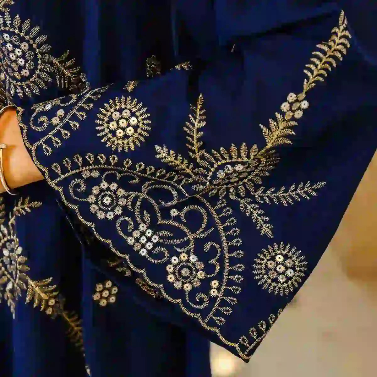 Eid Sequins Embroidery Caftan Kaftan Dress #25S021