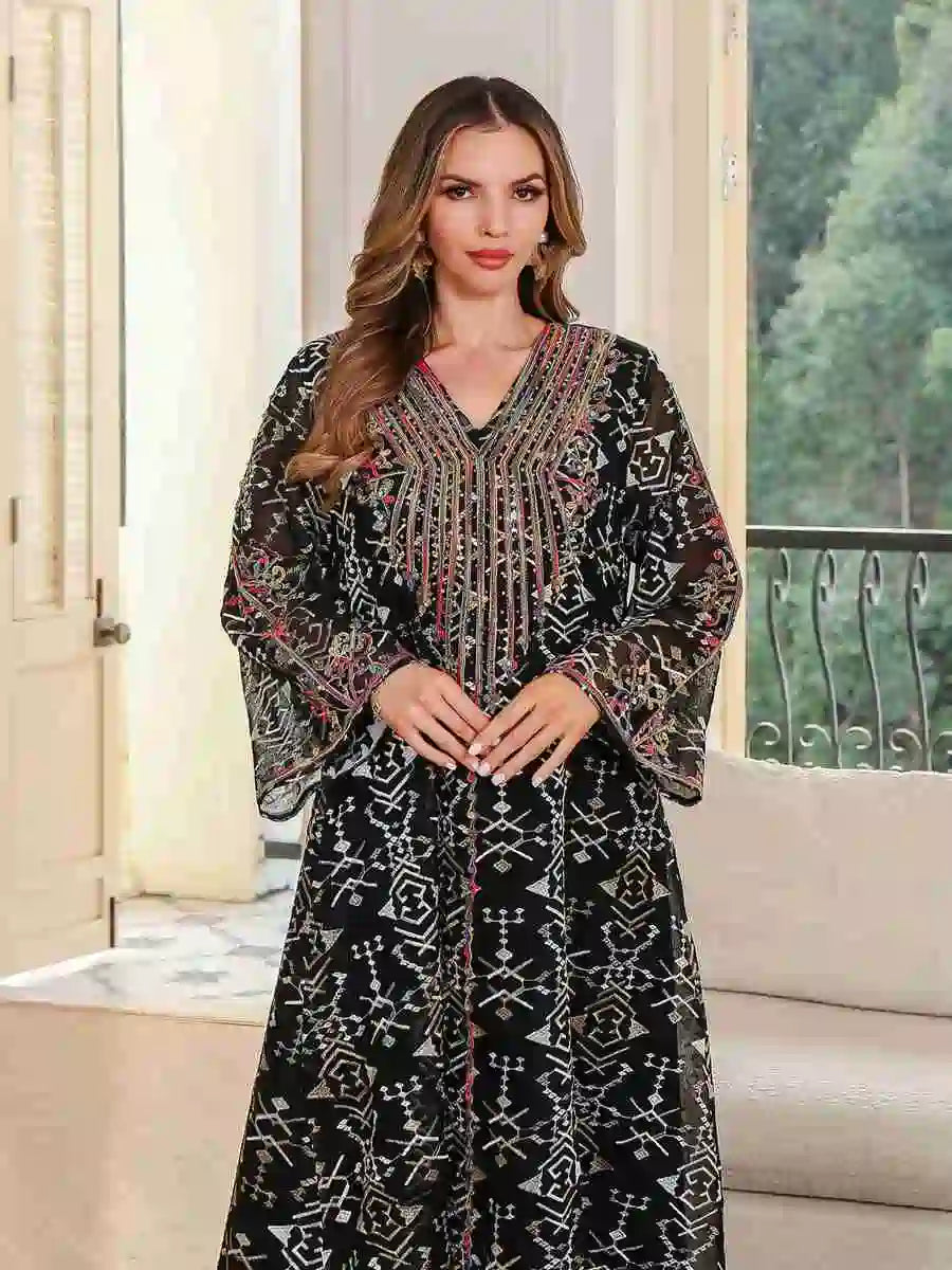 Eid Dress Embroidery Middle East Arab Caftan Kaftan Dress #25131