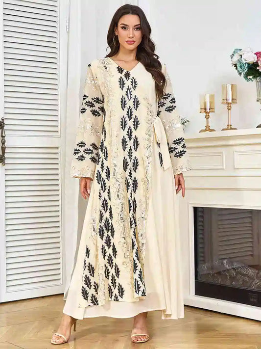 فستان العيد قفطان ترتر عربي قفطان #25M487