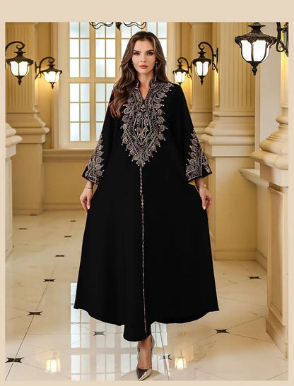 Eid Dress Rope embroidery Beads Caftan Kaftan Dress #25S080