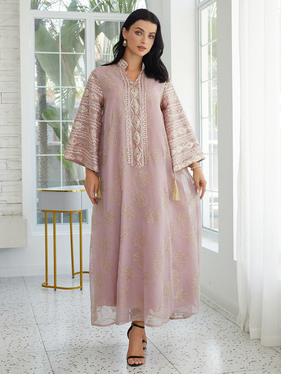 فستان قفطان عيد دوريس مطرز بالترتر #25S68