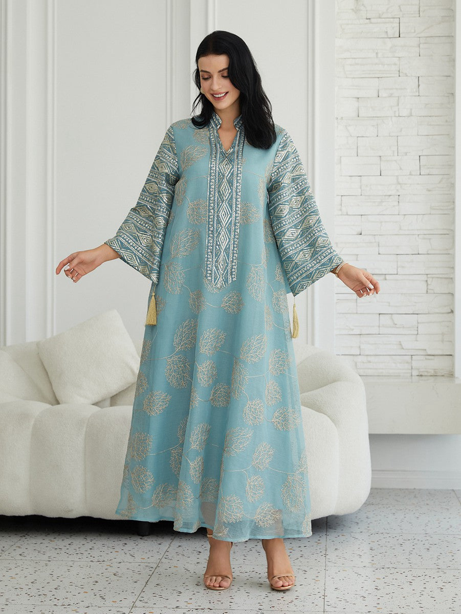 Eid Sequins Embroidery Doris Caftan Kaftan Dress #25S68