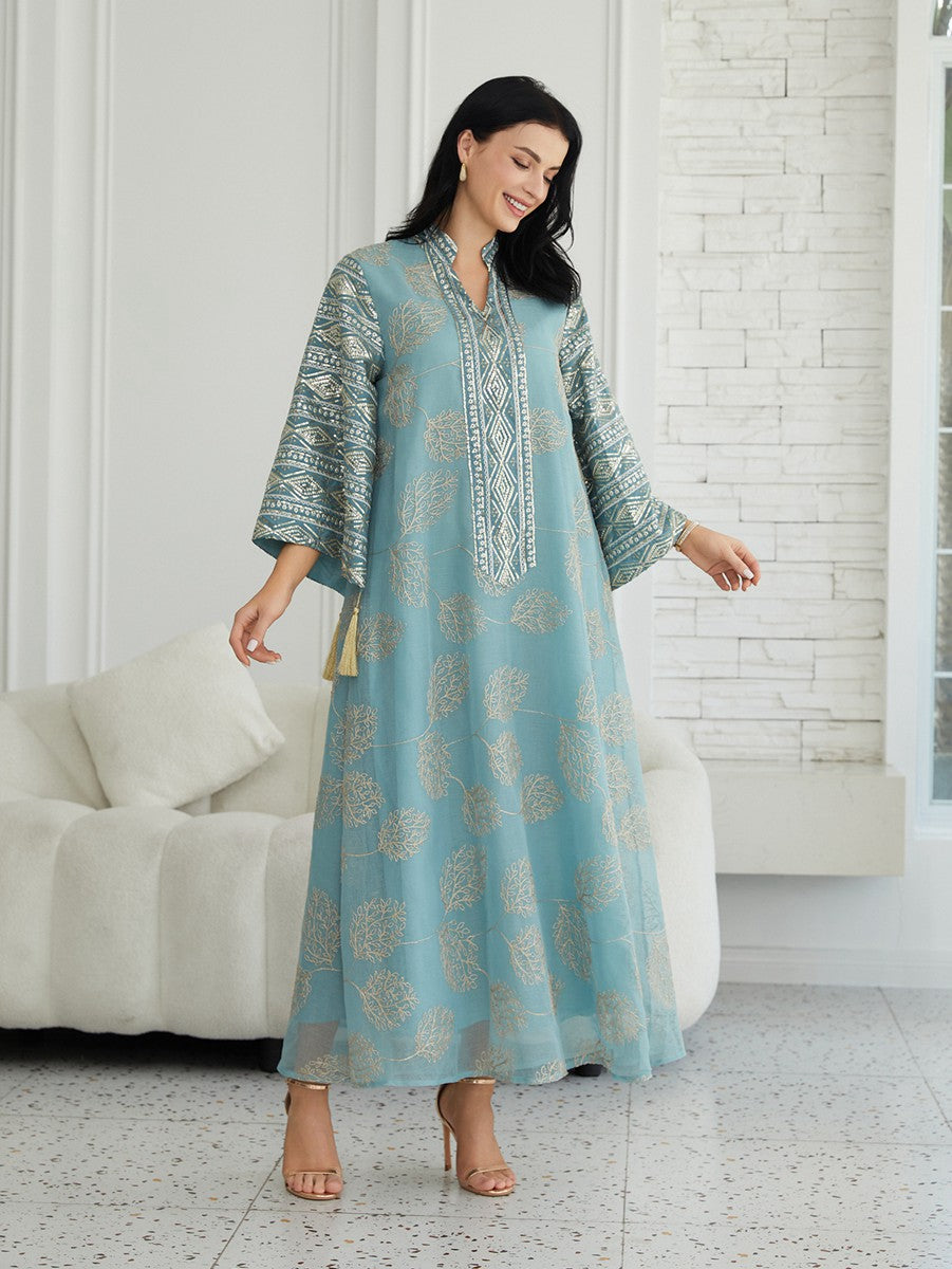 Eid Sequins Embroidery Doris Caftan Kaftan Dress #25S68