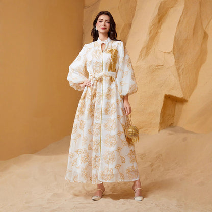 Eid Sequins Applique Dress Caftan Kaftan Dress #26S67