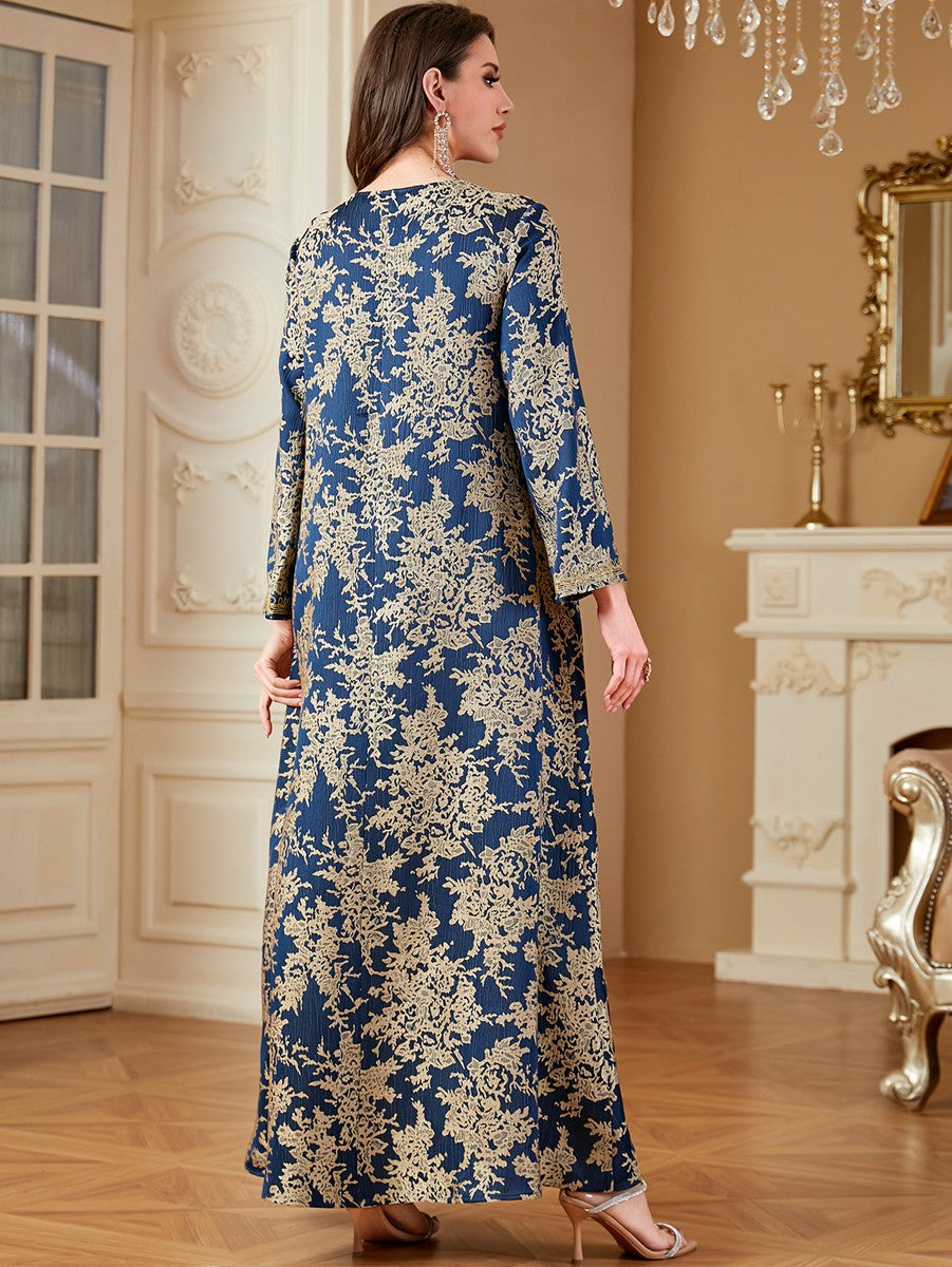 فستان قفطان للعيد مطرز بالخرز، فستان قفطان نسائي من دوريس #264336