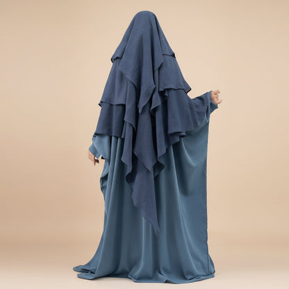 Muslim Women 3 Layer Long Khimar Nikah And Prayer Khimar #26H903
