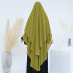 Muslim Women Extra Long Chiffon Khimar Full Length Nikah And Prayer Khimar #26H916