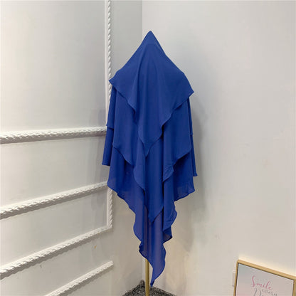 Muslim Women 3 Layer Long Khimar Nikah And Prayer Khimar #26H903