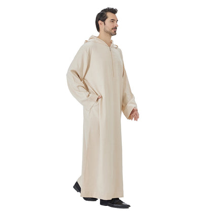 Islamic Muslim Arabic Hooded  Thobe Jubba Djellaba For Men #26T848