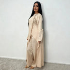 Muslim Women Daily Wear 2 Pieces Set Tops And Pants Suit Set #251103