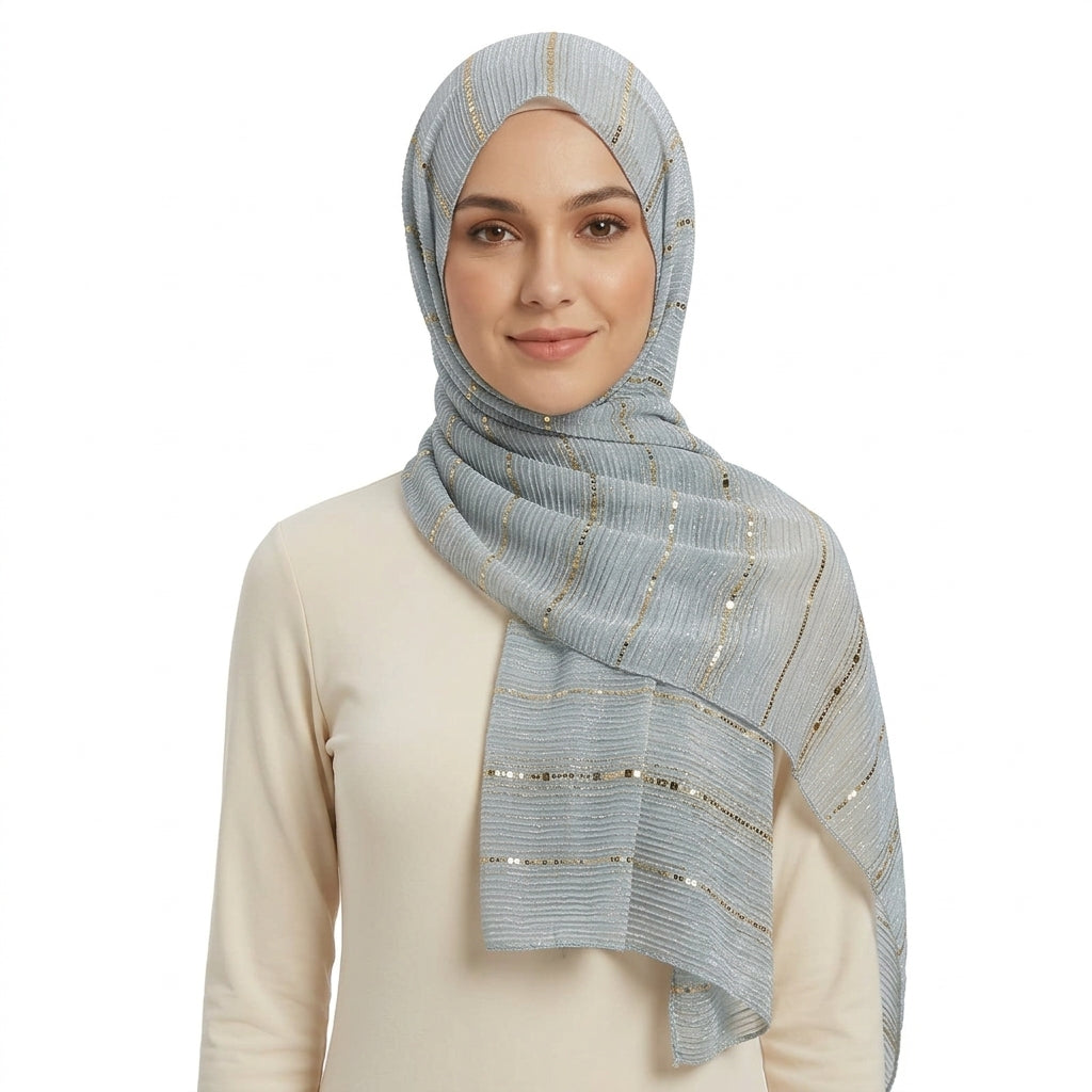 Muslim Women Sequins Hijab Scarf #26VS064