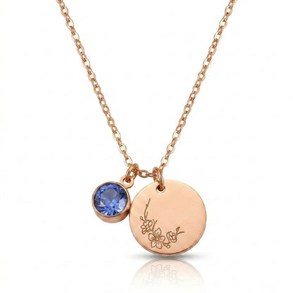 قلادة حجر البخت مع زهرة الميلاد للأم، الجدة #15