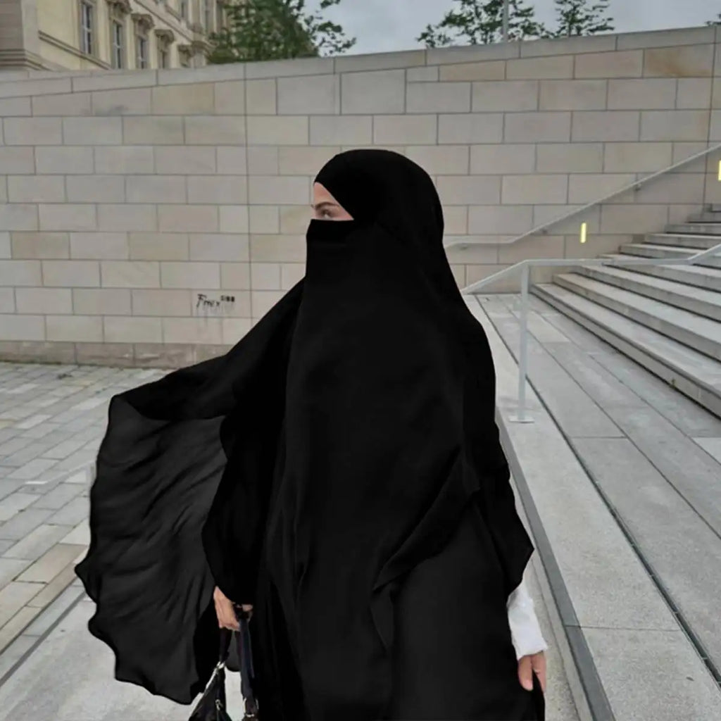 Long Niqab With Khimar Hijab For Muslim Women Nikah And Prayer
