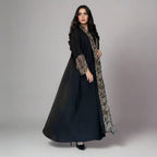 Leopard Printed Cardigan Open Abaya Dress With Matching Hijab #25194