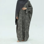 Middle East Dubai Printed Cardigan Open Abaya Dress #25983