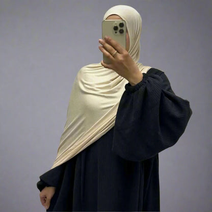 فستان عباية مخملي سميك للشتاء والخريف