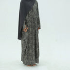 Middle East Dubai Printed Cardigan Open Abaya Dress #25983