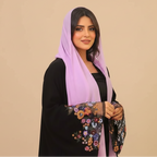 Flower Sleeve Cardigan Open Abaya Dress With Hijab #25208