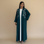 فستان عباية مفتوح من الكارديجان المطرز رقم 25213