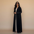 Pleated Cardigan Open Abaya Dress #25205