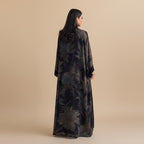 Muslim Women Printed Cardigan Open Abaya Dress With a Matching Hijab #26M264