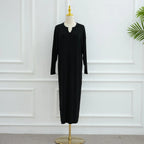 Winter Fall Heavy Thick Knitted Abaya Dress #25W011