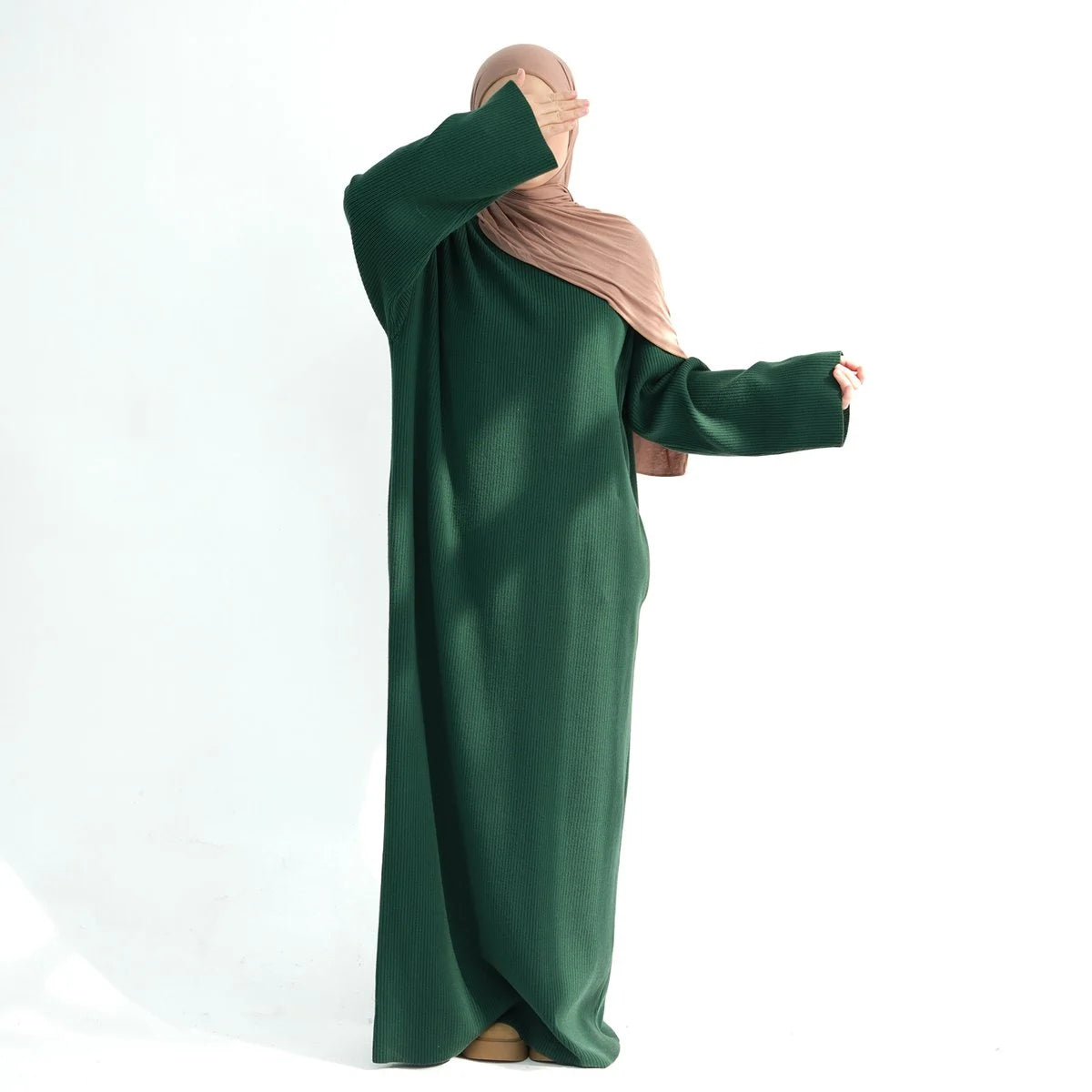 فستان عباية شتوي خريفي سميك محبوك #24916