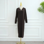 Winter Fall Heavy Thick Knitted Abaya Dress #25W011