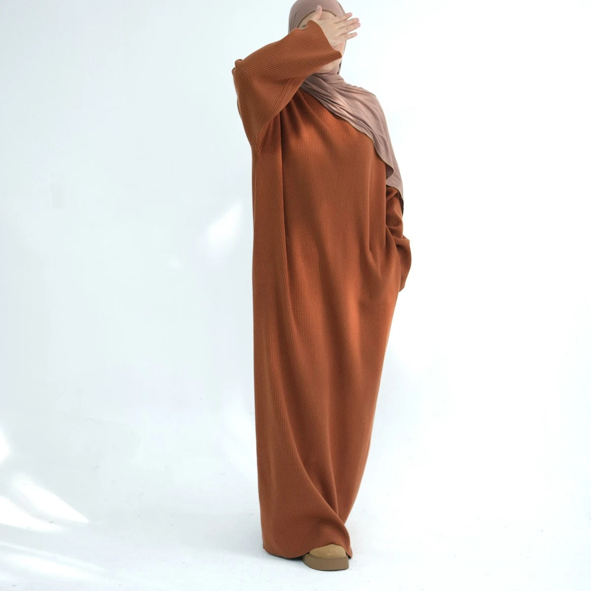 فستان عباية شتوي خريفي سميك محبوك #24916