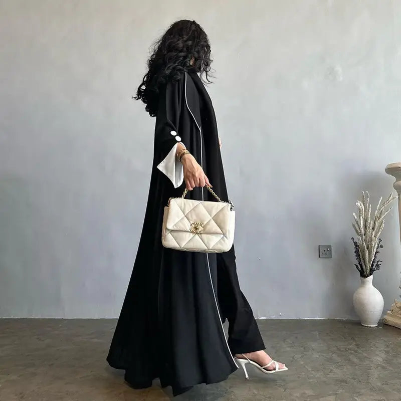 فستان عباية مفتوح من كارديجان عصري للنساء المسلمات