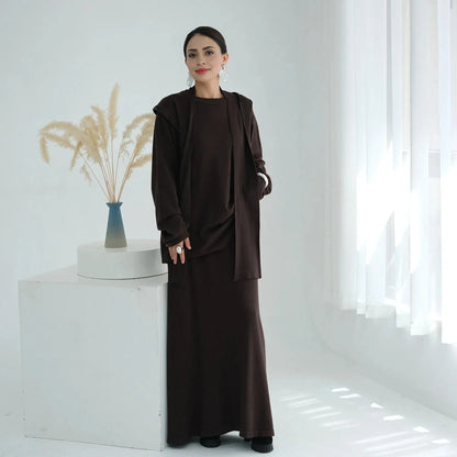 winter fall abaya, winter abaya, kintted abaya