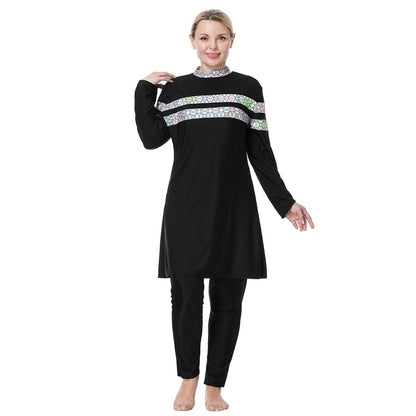 ملابس سباحة بوركيني حلال للنساء المسلمات بمقاسات كبيرة من 3XL إلى 8XL