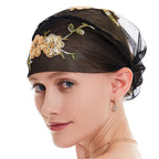 Fashion Muslim Women Arab Embroidery Hijab Caps Hat Turban