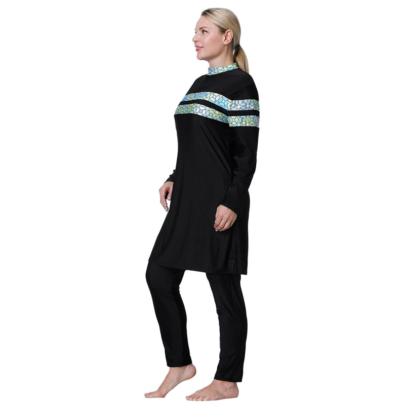 ملابس سباحة بوركيني حلال للنساء المسلمات بمقاسات كبيرة من 3XL إلى 8XL