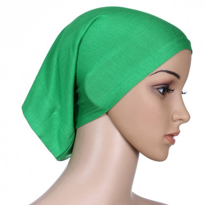 Muslim Women Mercerized Cotton Turban Hat Headwraps Hijab Caps