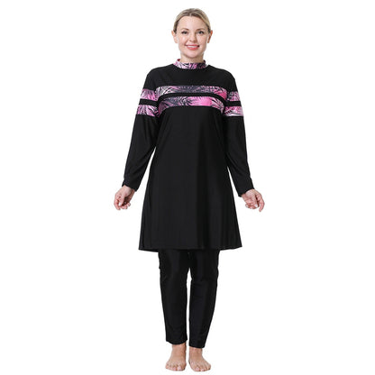 ملابس سباحة بوركيني حلال للنساء المسلمات بمقاسات كبيرة من 3XL إلى 8XL