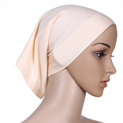 Muslim Women Mercerized Cotton Turban Hat Headwraps Hijab Caps
