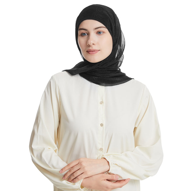 Chiffon Hijab Scarf Set With Underscarf Cap