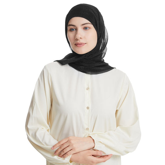 Chiffon Hijab Scarf Set With Underscarf Cap