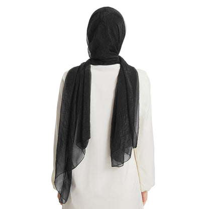 Chiffon Hijab Scarf Set With Underscarf Cap
