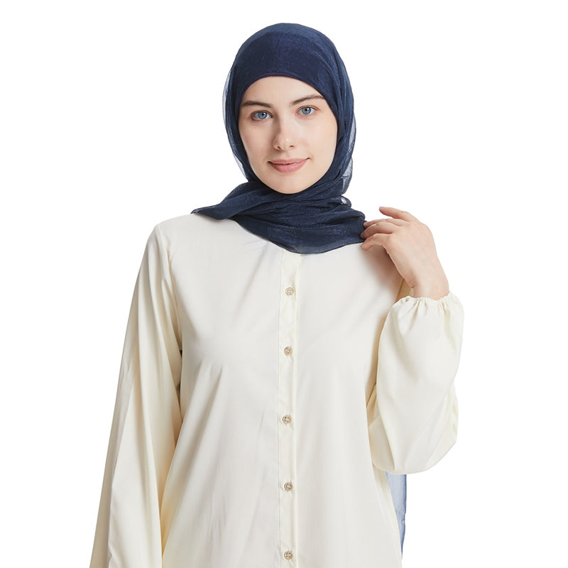 Chiffon Hijab Scarf Set With Underscarf Cap