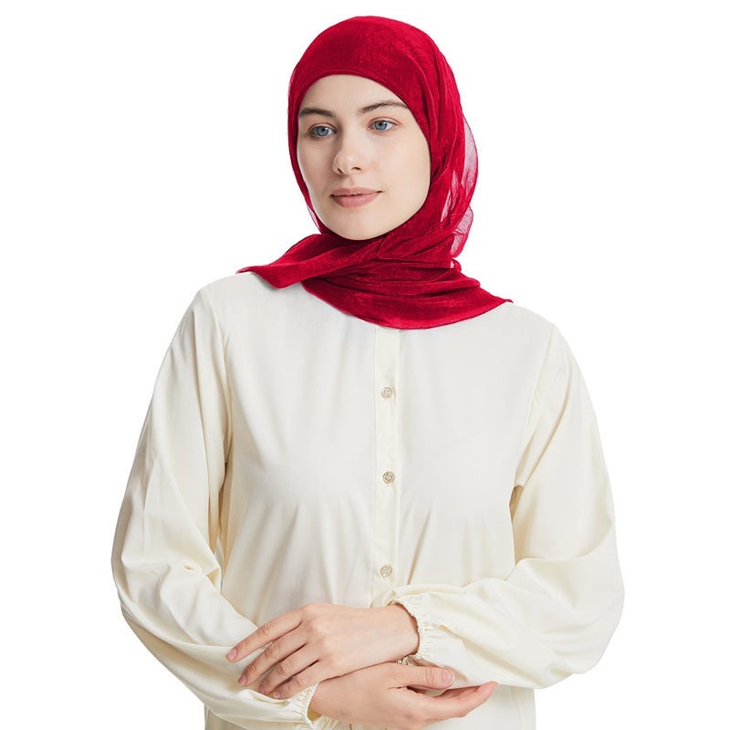 Chiffon Hijab Scarf Set With Underscarf Cap